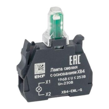 Изображение Лампа сменная с основанием XB4 зел. 230В PROxima EKF XB4-EML-G