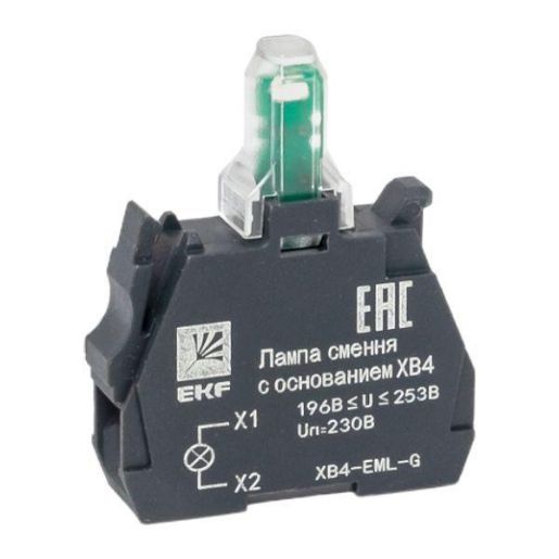 Изображение Лампа сменная с основанием XB4 зел. 230В PROxima EKF XB4-EML-G
