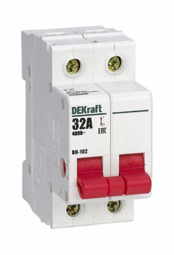 Изображение Выключатель-разъединитель 2п 32А ВН-102 DEKraft 17006DEK
