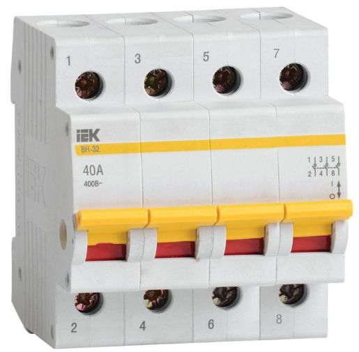 Изображение Выключатель нагрузки ВН-32 40А/4П IEK MNV10-4-040