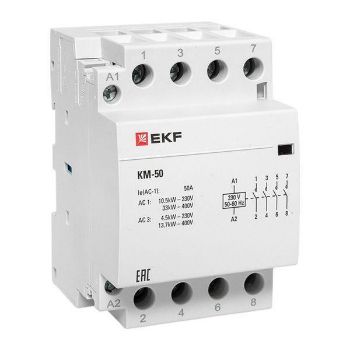 Изображение Контактор модульный КМ 50А 4NО (3 мод.) EKF km-3-50-40