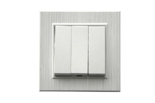Изображение Выключатель 3-клав. 1 вход 3 выхода Karea LINE STAR жемчуж. Makel 86100091