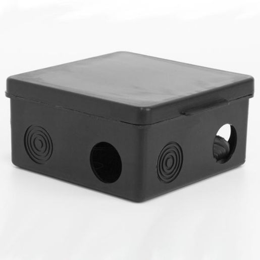 Изображение Коробка распределительная ОП 100х100х50мм 7 каб. вводов IP54 черн. TOKOV ELECTRIC TKE-KR-100-100-50-C05
