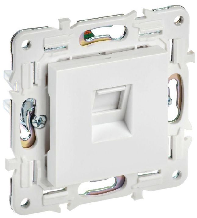 Изображение Розетка компьютерная RJ45 кат.5E SKANDY SK-K01W арктич. бел. IEK SK-K10-1-K01