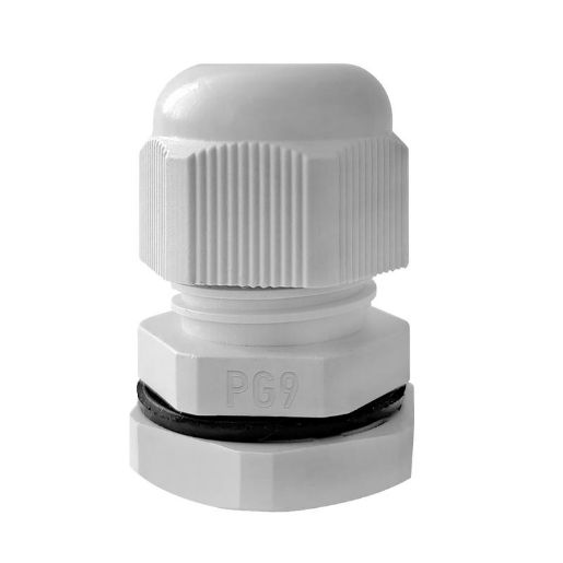 Изображение Ввод кабельный (сальник) PG-9 IP68 сер. TOKOV ELECTRIC TKE-PG-9-G