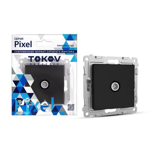 Изображение Коннектор TV СП Pixel механизм карбон TOKOV ELECTRIC TKE-PX-A1C-C14