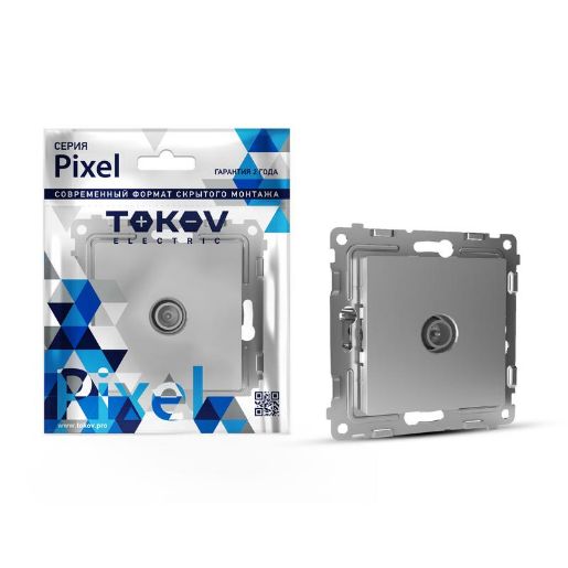 Изображение Коннектор TV СП Pixel механизм алюм. TOKOV ELECTRIC TKE-PX-A1C-C03
