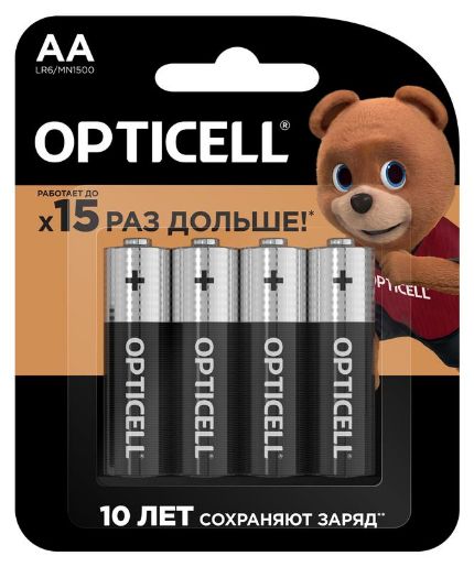 Изображение Элемент питания алкалиновый AA/LR6 (блист. 4шт) Basic Opticell 5051001