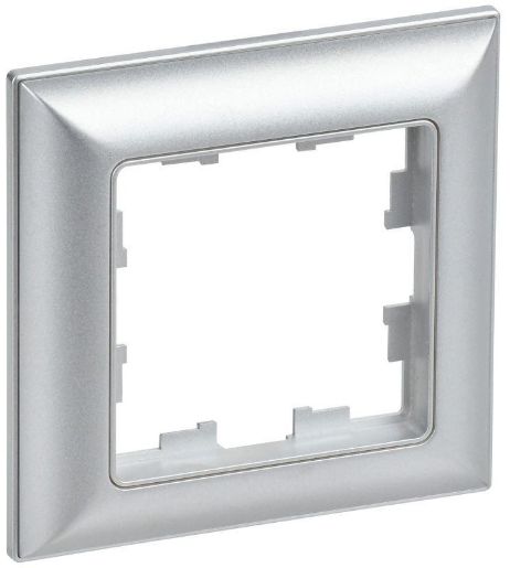 Изображение Рамка 1-м BRITE РУ-1-Бр алюм./алюм. IEK BR-M12-12-K47