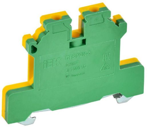 Изображение Колодка клеммная CTS-PEN ARMAFIX земля 4кв.мм жел./зел. IEK YCT11-00-K52-004