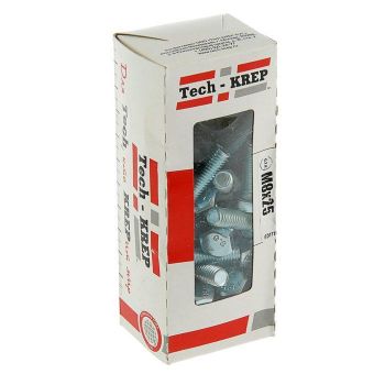 Изображение Болт с шестигранной головкой DIN933 М8х25 оцинк. (уп.40шт) Tech-Krep/Zitar 105208