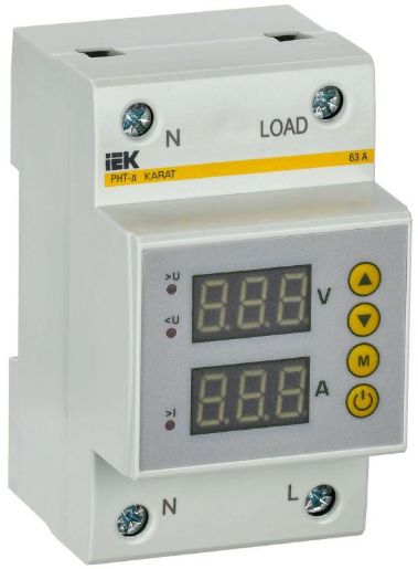 Изображение Реле напряжения и тока РНТ-д 1ф 54мм 63А IEK IVC31-1-63