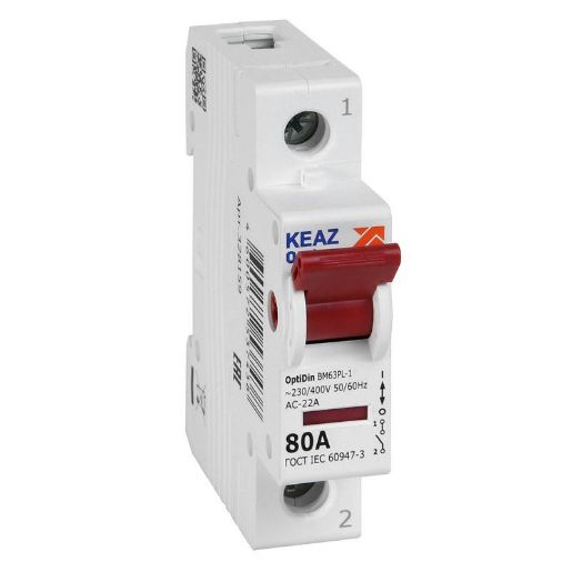 Изображение Выключатель нагрузки модульный OptiDin BM63PL-180-УХЛ3 (ВМ63PL) КЭАЗ 328159