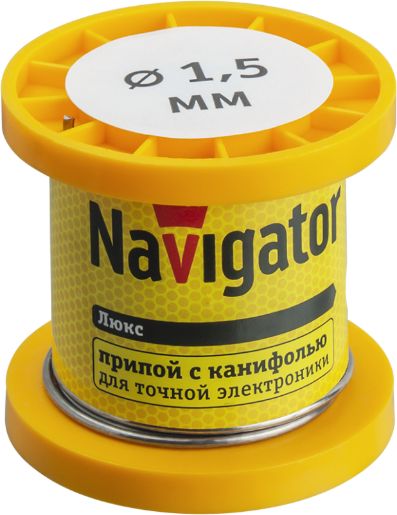 Изображение Припой 93 077 NEM-Pos02-61K-1.5-K50 (ПОС-61; катушка; 1.5мм; 50 г) Navigator 93077