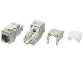 Изображение Вставка Keystone Jack RJ45 (8P8C) кат.5E экранир. KJ9-8P8C-C5e-90-SH-F-WH Hyperline 432598