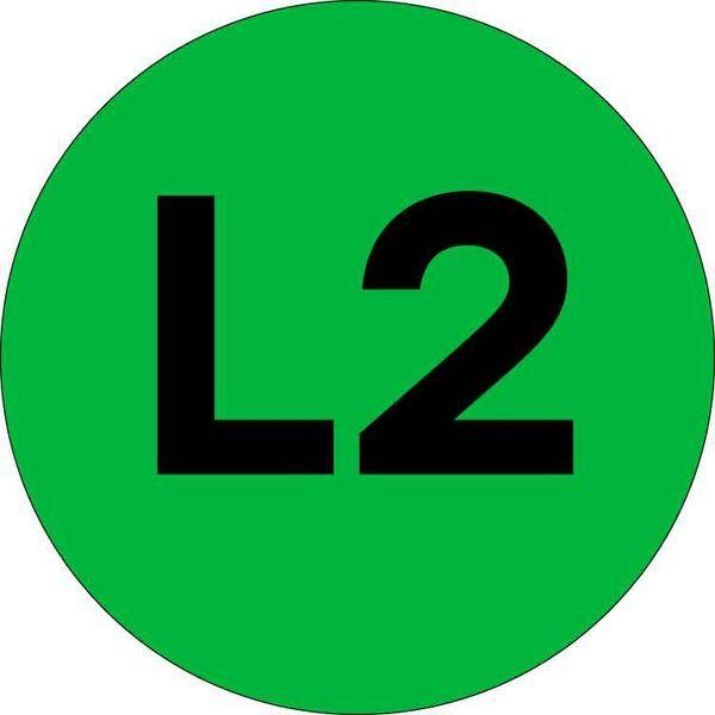 Изображение Наклейка "L2" d20мм PROxima EKF an-2-15-1