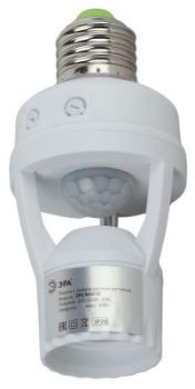 Изображение Датчик движения MD 015 E27 60Вт 360град. 6м IP20 (501600) бел. Эра Б0043792