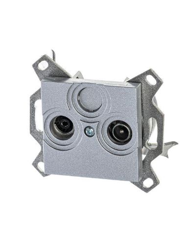 Изображение Розетка телевизионная оконечная TV/R Levit серебр. ABB 2CHH083503A6070