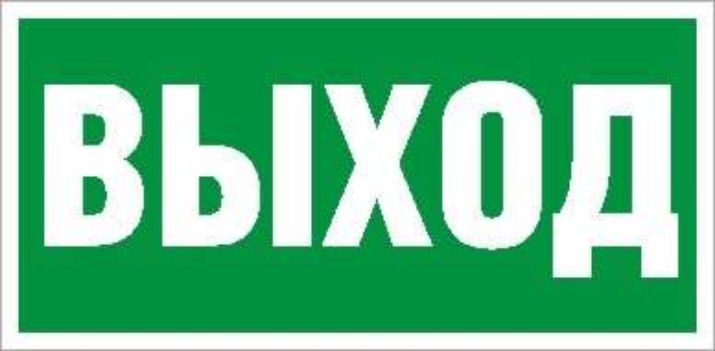 Изображение Пиктограмма "Выход" ПЭУ 010 260х130 PC-M MIZAR STANDARD (уп.2шт) СТ 2502002850