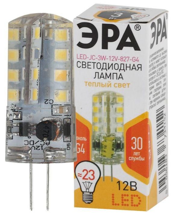 Изображение Лампа светодиодная LED-JC-3W-12V-827-G4 240лм ЭРА Б0033193