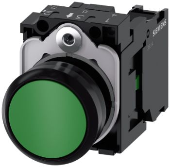 Изображение Кнопка 22мм круглая пластик зел. Siemens 3SU11000AB401BA0