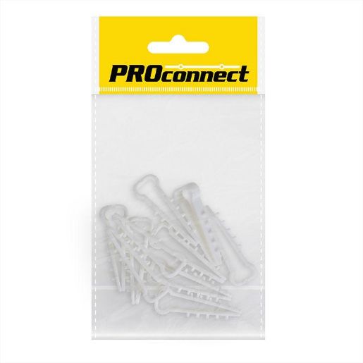 Изображение Дюбель-хомут 5-10 для плоского кабеля бел. (уп.10шт) PROCONNECT 07-4611-9