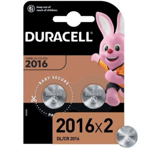 Изображение Элемент питания литиевый CR2016 BP-2 (блист.2шт) Duracell Б0037271