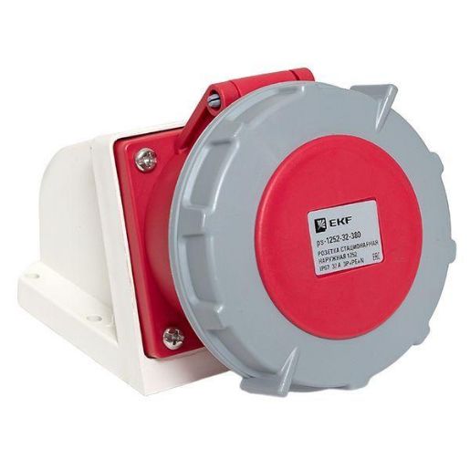 Изображение Розетка стационарная наружная 1252 3Р+РЕ+N 32А 380В IP67 PROxima EKF ps-1252-32-380