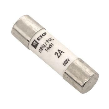 Изображение Вставка плавкая цилиндрическая ПВЦ 14х51 2А EKF pvc-14x51-2