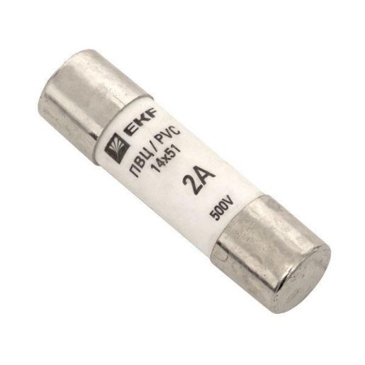Изображение Вставка плавкая цилиндрическая ПВЦ 14х51 2А EKF pvc-14x51-2