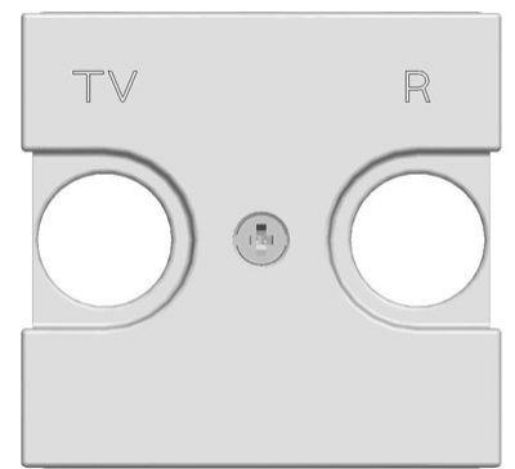 Изображение Накладка для TV-R розетки 2мод. Zenit серебристый ABB 2CLA225080N1301