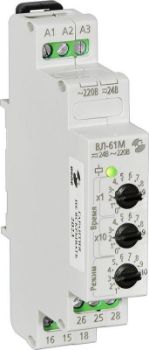 Изображение Реле времени ВЛ-61М 24В AC-DC/220В AC 10 режимов 0.1с.9.9ч Реле и Автоматика A8223-76911366