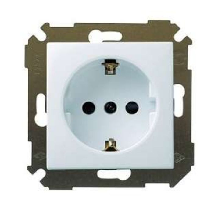 Изображение Розетка 1-м СП Simon34 16А IP20 с заземл. механизм бел. Simon 34432-030