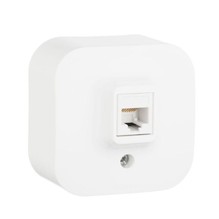 Изображение Розетка компьютерная 1-м ОП Quteo RJ45 кат.5E UTP бел. Leg 782224