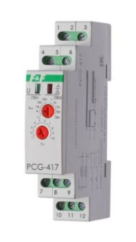 Изображение Реле времени PCG-417 2х8А 230В 2НО IP20 звезда-треугольник для пуска электродвиг. монтаж на DIN-рейке F&F EA02.001.020
