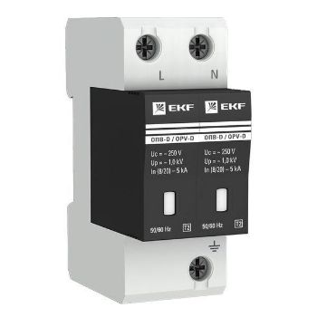 Изображение Ограничитель перенапряжения имп. ОПВ-D2 EKF opv-d2