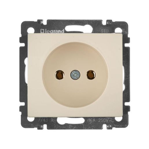 Изображение Розетка 1-м СП Valena 16А IP21 без заземл. на винтах механизм сл. кость Leg 774316