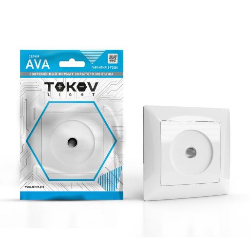 Изображение Розетка TV СП AVA в сборе бел. TOKOV LIGHT TKL-AV-A1O-C01