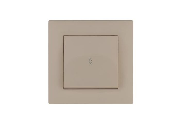 Изображение Выключатель проходной 1-клав. Karea RIZZ крем Makel 88010005