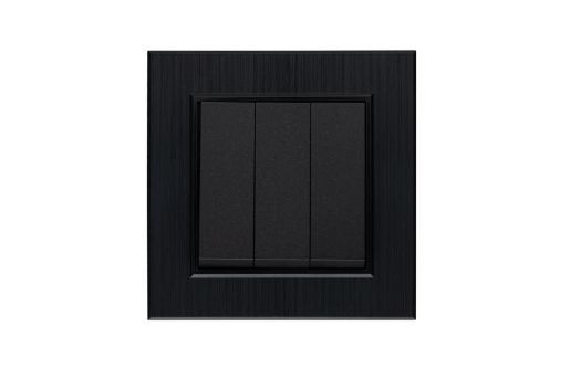 Изображение Выключатель 3-клав. 1 вход 3 выхода Karea LINE STAR чер. Makel 86054091