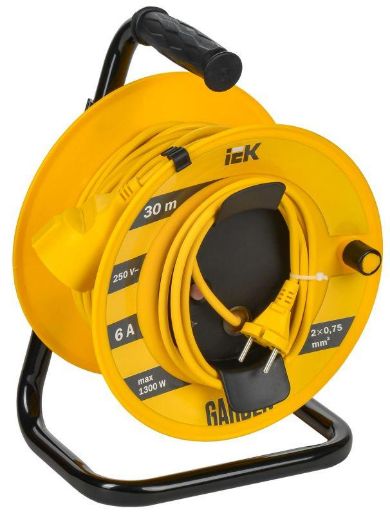 Изображение Удлинитель на катушке 1х30м Garden УК30 2P 2х0.75кв.мм IEK GD-KP40-06-01-30
