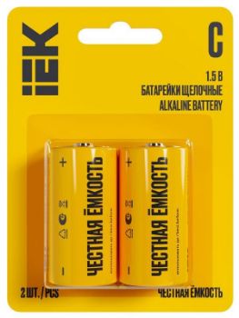 Изображение Элемент питания щелочной Alkaline LR14/C (блист.2шт) IEK ABT-LR14-OP-L02