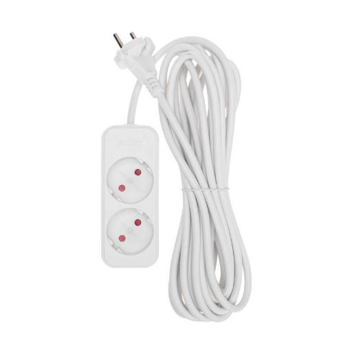 Изображение Удлинитель 2х5м без заземл. STANDARD 2х1кв.мм бел. Rexant 13-4002