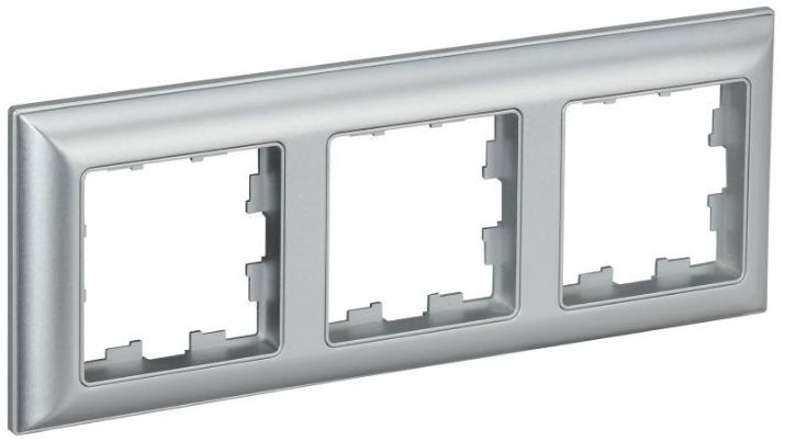 Изображение Рамка 3-м BRITE РУ-3-Бр алюм./алюм. IEK BR-M32-12-K47