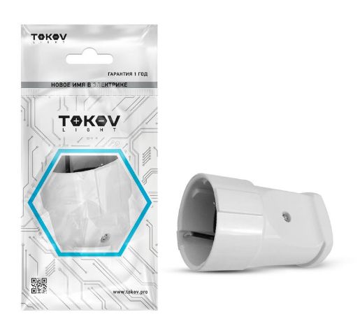 Изображение Розетка переносная 16А 250В с заземл. бел. TOKOV ELECTRIC TKL-STZ-C01
