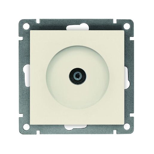 Изображение Розетка телевизионная TV 1-м СП Афина механизм сл. кость (ivory) Universal A0027-I