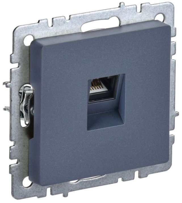 Изображение Розетка компьютерная СП RJ45 кат.5E BRITE РК10-БрМ механизм маренго IEK BR-K10-1-K35