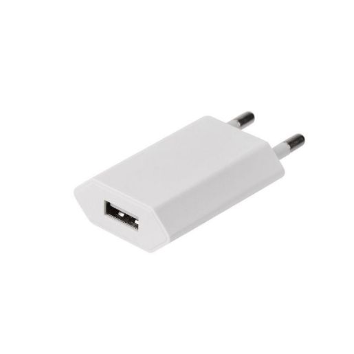 Изображение Устройство зарядное сетевое для iPhone/iPad USB 5В 1А бел. Rexant 16-0273