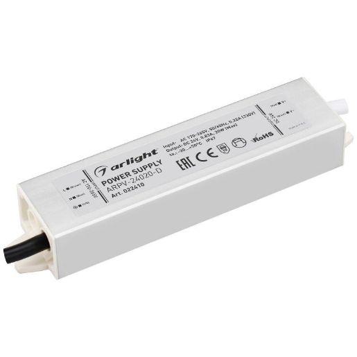 Изображение Блок питания ARPV-24020-D 24В 0.8А 20Вт IP67 метал. 3 года Arlight 022410
