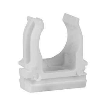 Изображение Держатель для труб (клипса) d16мм бел. (уп.10шт) Plast EKF derj-z-16-white